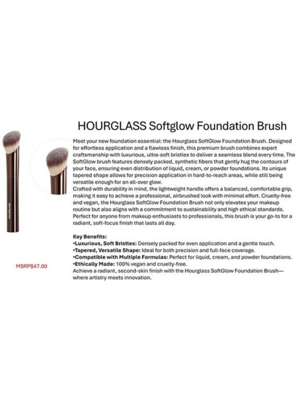 Hourglass Vegan Brush Set – Veil, Ambient Lighting, Softglow NWT - Picture 10 of 12